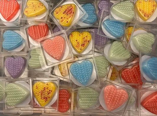Wax Melt Heart Clamshells
